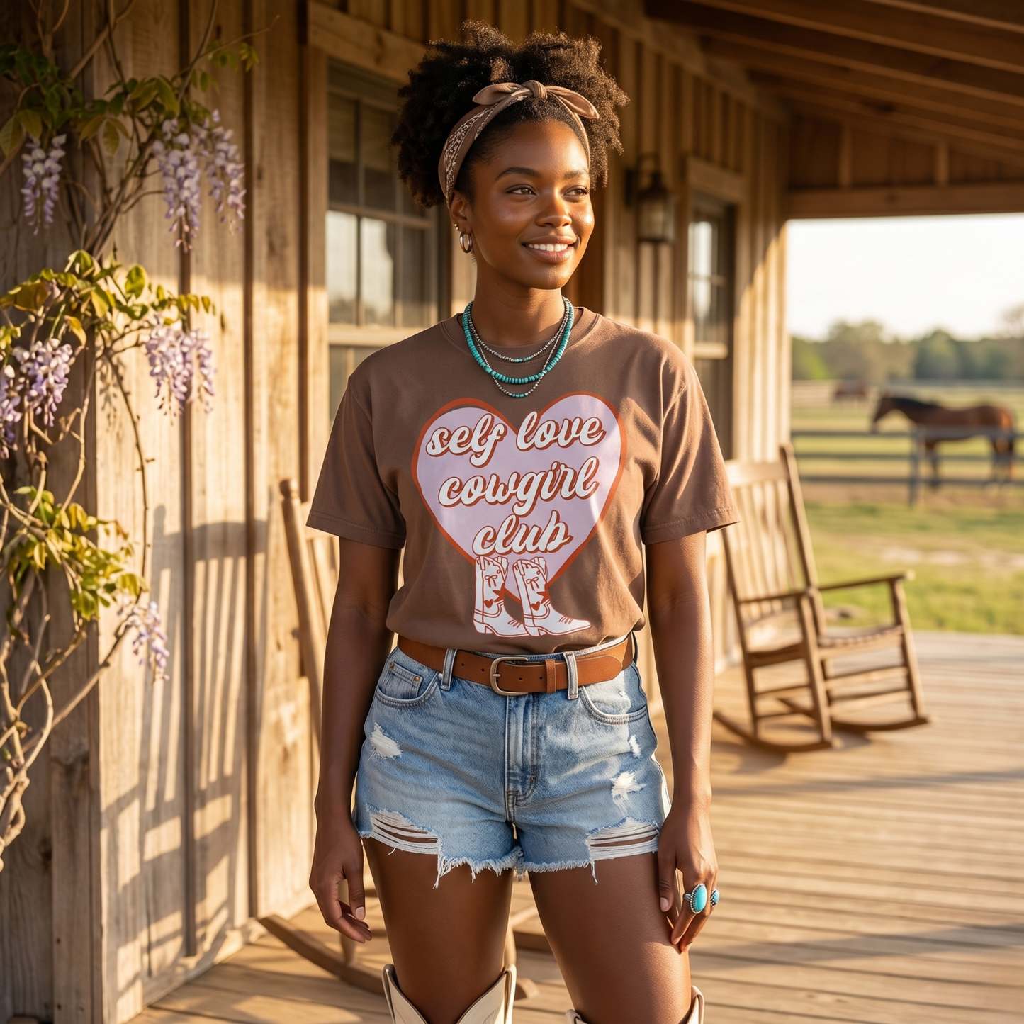 Self Love Cowgirl Club Graphic Tee | Western Boutique T-Shirt for Women